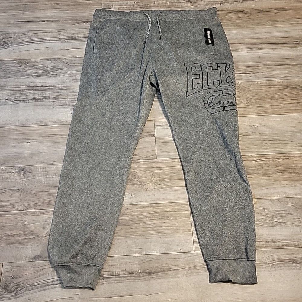 Ecko Unltd‎ Jogger Pants Mens 3XL Gray Elastic Waist Drawstring Pockets NWT